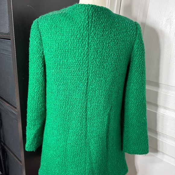 Modcloth Kelly Green Double Breasted  Wool coat - Sz 8 - Picture 2 of 9